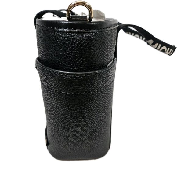 Nwt Michael Kors Crossbody Black pebbled leather Sm. Open Tote Snap Closure - Picture 6 of 13